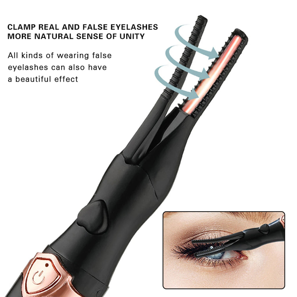 Rechargeable Electric Eyelash Curler Fast Heating Handheld Eyelash Curler for Natural Lashes False Eyelashes