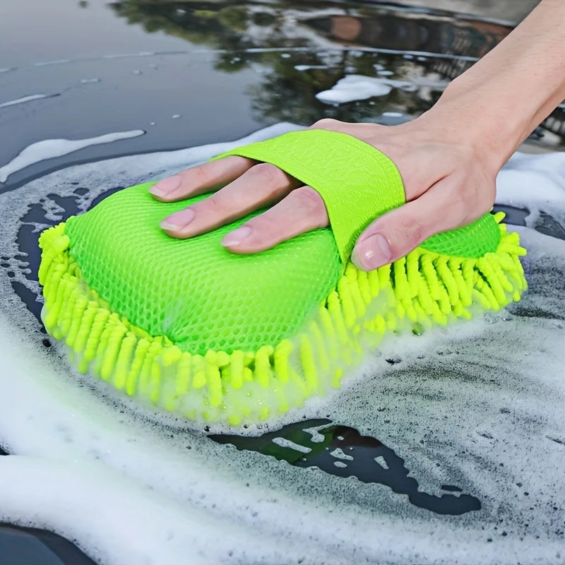 Car Cleaning Sponge Blocks-High-Density Coral Fiber,Scratch-Resistant Ergonomic Handle For Vehicle Detailing And Surface Care