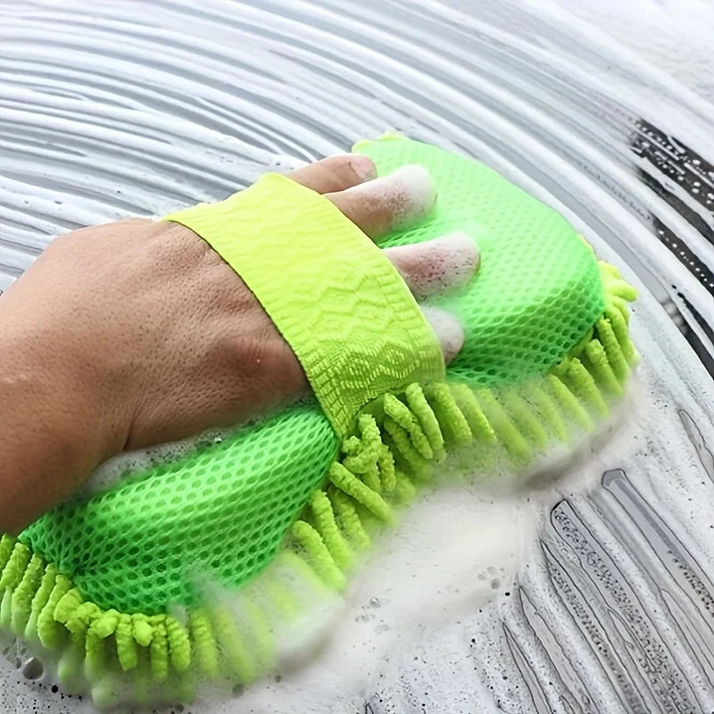 Car Cleaning Sponge Blocks-High-Density Coral Fiber,Scratch-Resistant Ergonomic Handle For Vehicle Detailing And Surface Care